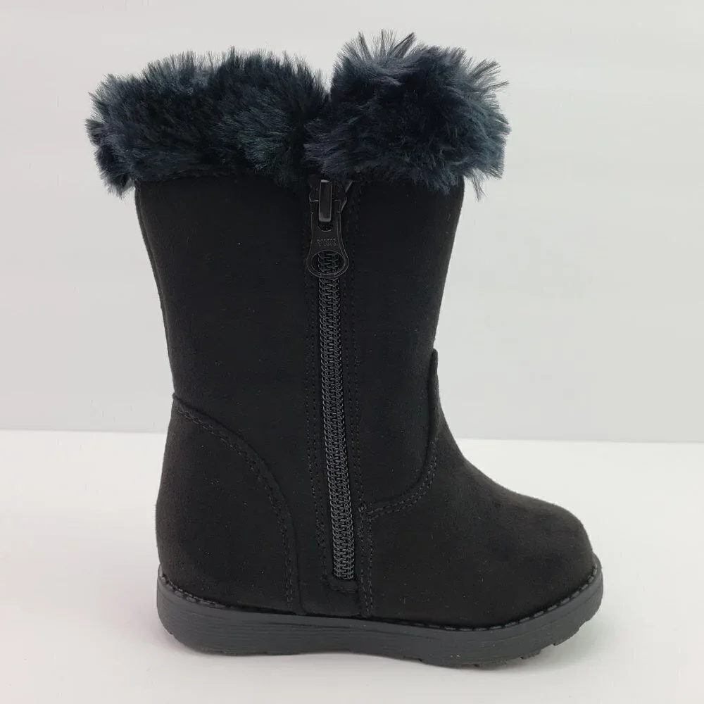 NEW Cat & Jack Leah Toddler Girls Size 5 Black Winter Snow Boots